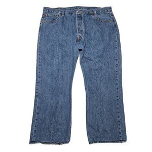 Levis 501 Jeans Mens‎ 42 x 26 Blue Straight Button Fly Medium Wash High Rise